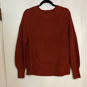 Jessica Simpson Burnt Orange Crew Neck Knit Sweater